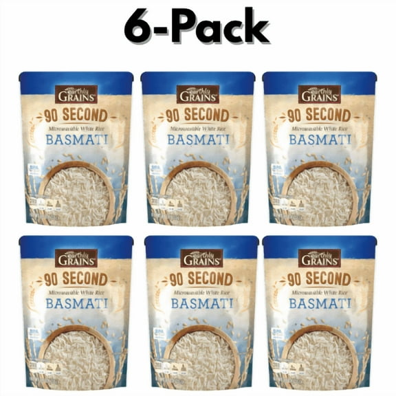 Earthly Grains Basmati Ready to Serve Rice, 8.8 oz ,6-Pack