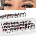 thumbnail image 3 of Halloween False Eyelash Extensions Colorful Cosplay Eyelashes Decoration Accessories for Christmas Women Makeup 12MM, 3 of 6