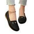 thumbnail image 2 of Willtoo Orthopedic Leather Shoes, Lightweight Anti-Slip Breathable for Women Dressy Slip-On Bow-Knot Flats Loafers Brown, 2 of 5