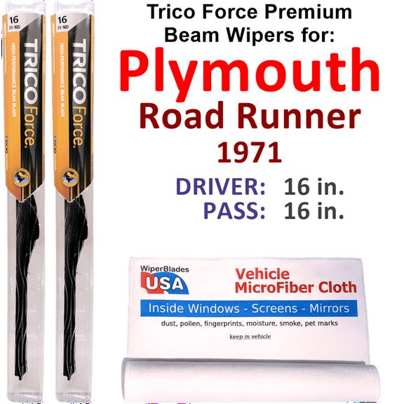 1971 Plymouth Road Runner Performance Beam Wipers (Set of 2)