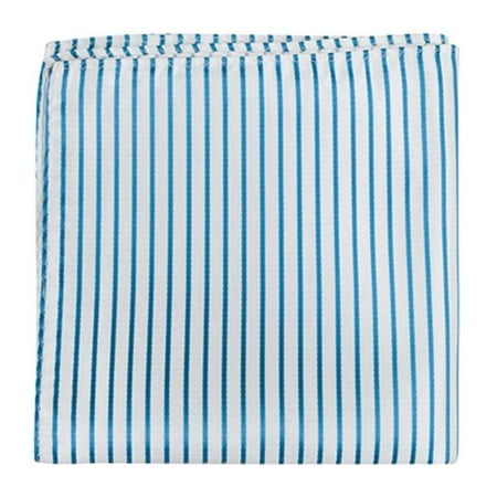 Matching Tie Guy 2985 B13 PS - 12 x in. Pocket Square White With Blue Stripes