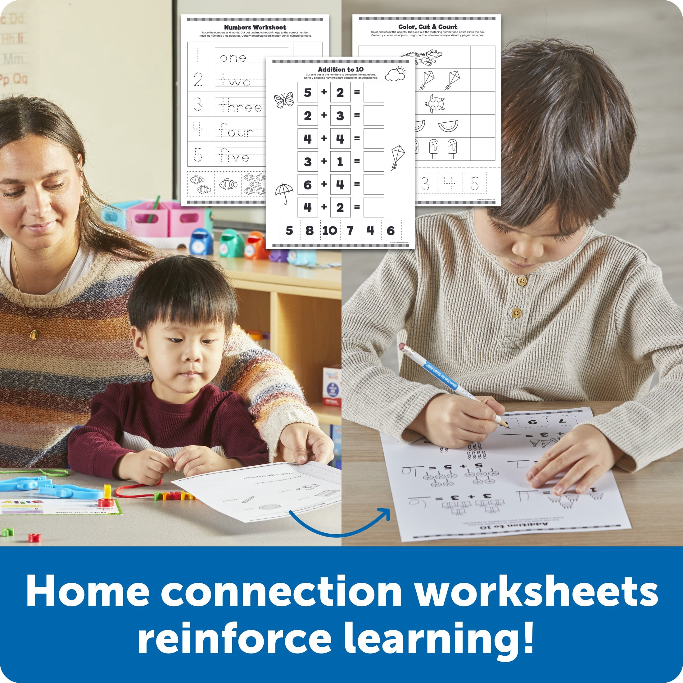 Learning Resources Skill Builders Kindergarten Math Small Group, School Supplies, Ages 5+