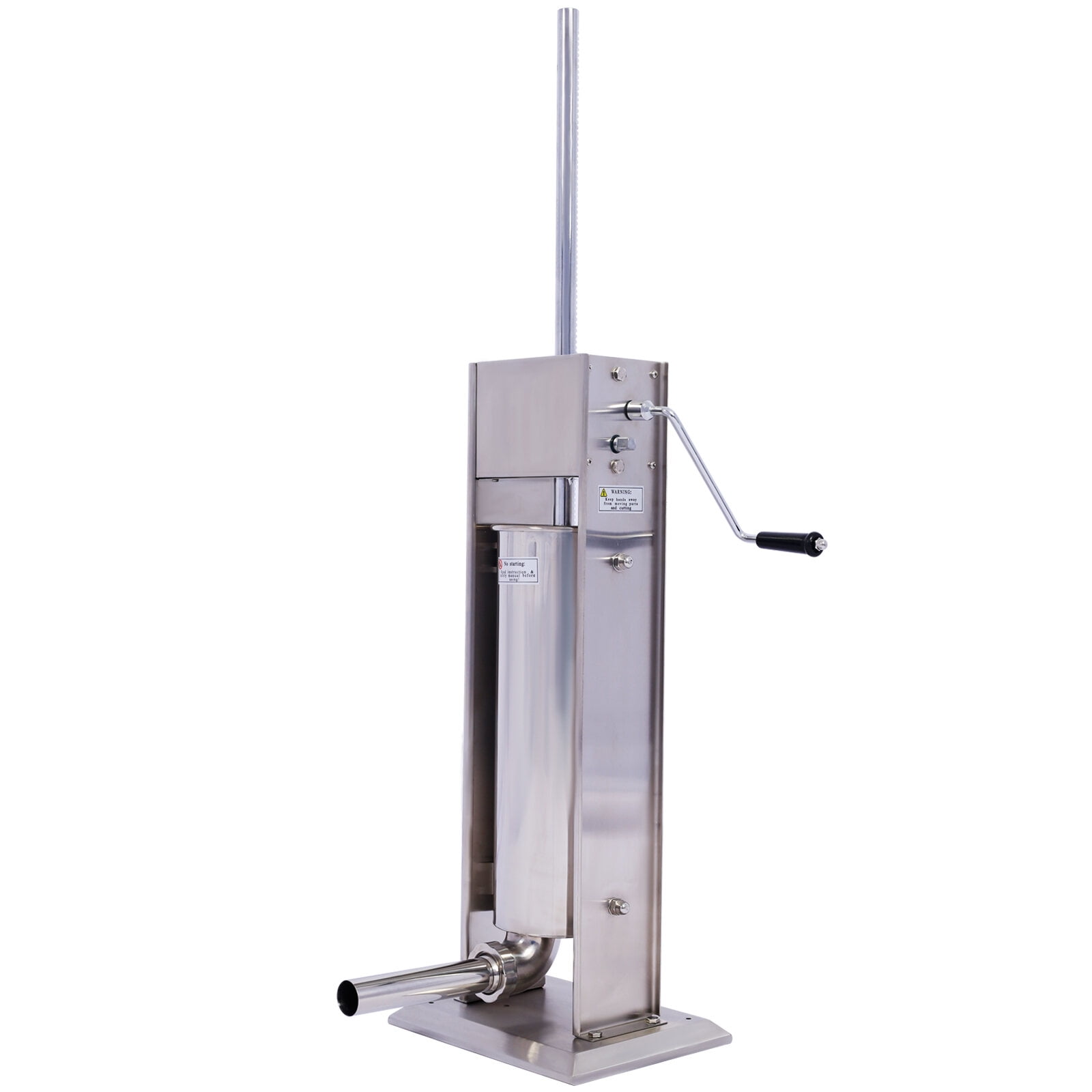 , Stainless Steel Commercial Sausage Stuffer,Dual Speed Vertical Sausage Maker 11LB/5L, Meat Filler with 4 Stuffing, Silver ,Stainless Steel ,