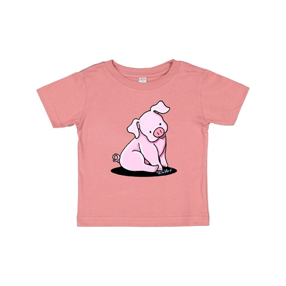 Inktastic Sitting Pig Boys or Girls Baby T-Shirt
