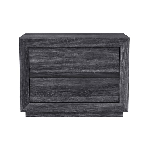 Soren Contemporary 32" Nightstand in Charcoal Gray (2-Drawer)