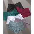 thumbnail image 4 of IF YOU 8 Pack Lace Underwear for Women V-Waist Boy Shorts Panties Invisible Cheeky Briefs Ladies S-XL, 4 of 5