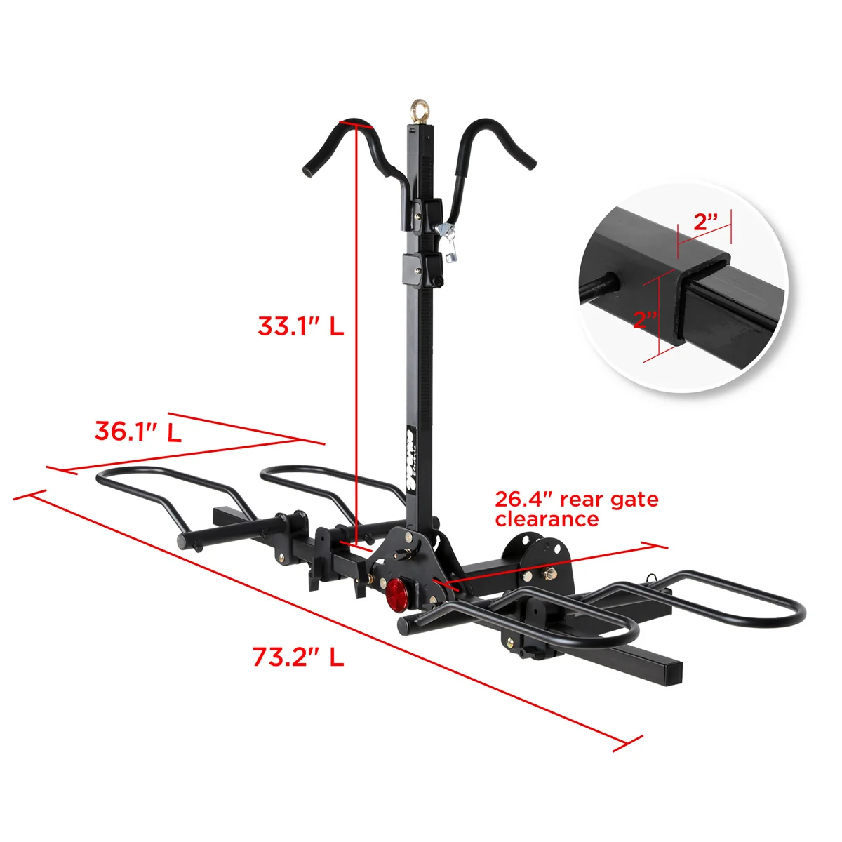 Young Electric 2-Bike Hitch Rack with Lock photo 5