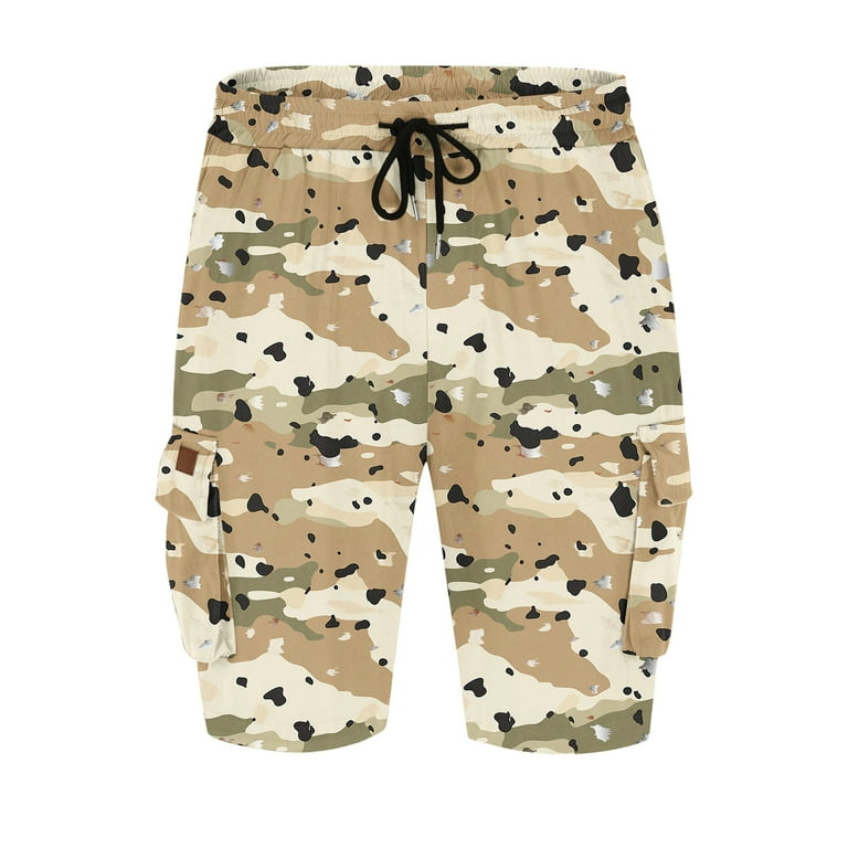 Iugvhana Men's Camouflage Cargo Shorts with Multi Pockets