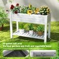 thumbnail image 5 of Yardgrace Raised Garden Bed with Legs, Resin Planter Box for Backyard, Patio, Balcony, with 4 Legs, 4 Swivel Lockable Wheels and Storage Shelf, Light Gray, 5 of 8
