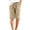 Khaki, variant on Ahabrexf Kids Summer Five Quarter Pants Elastic Waistband Drawstring Side Pockets for Boys Girls Soft Breathable Polyester Casual Sport