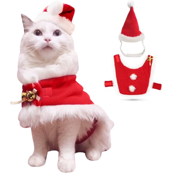 Enjoying Pet Costume - Santa Set New Year Pet Outfit