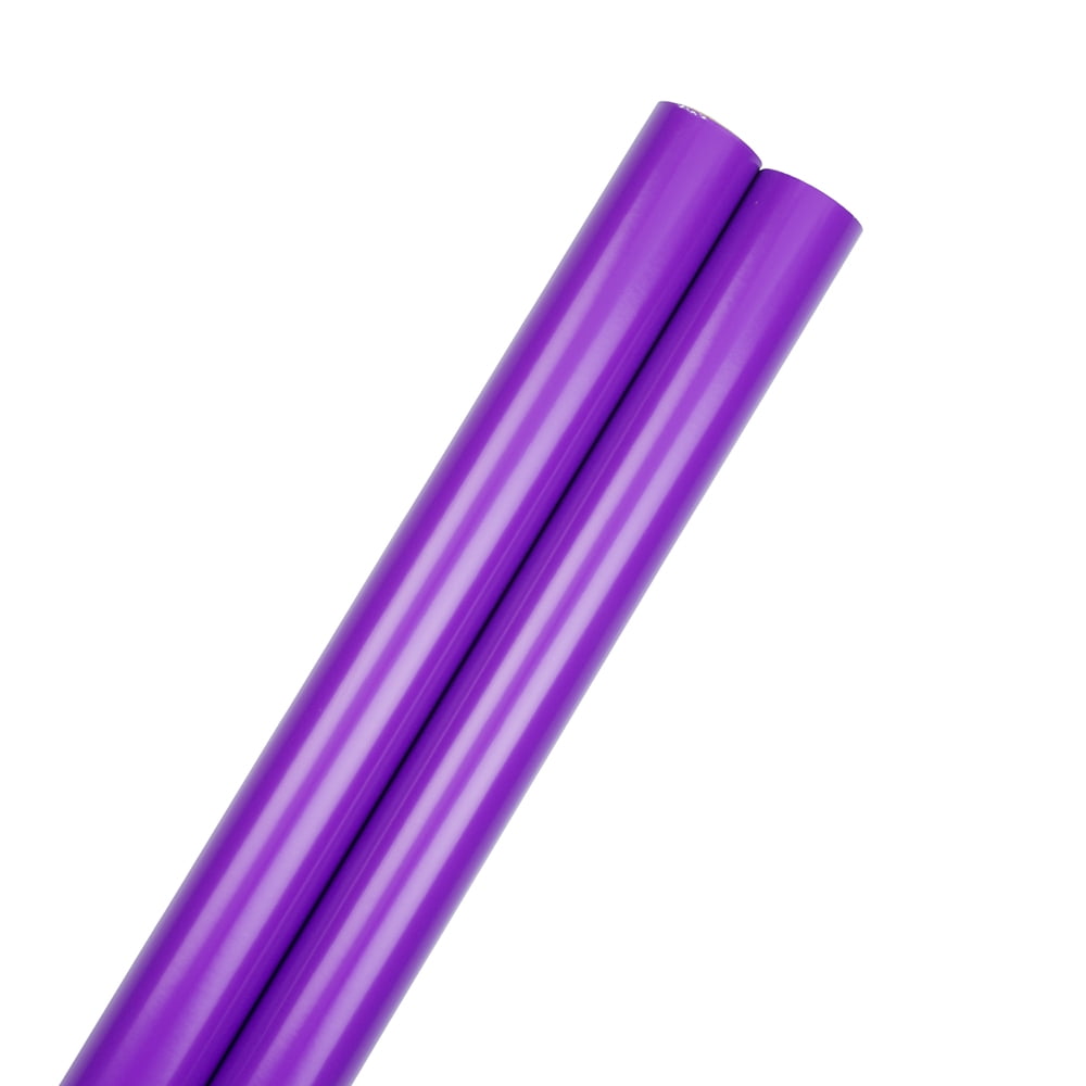 JAM Paper Glossy Wrapping Paper, 25 Sq ft, Purple, 2 Rolls