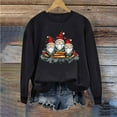 thumbnail image 6 of PNTUTB Women's Fashion Santa Claus Pattern Print Casual Crewneck Long Sleeve Loose Pullover Hoodless Sweatshirt, 6 of 6