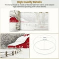 thumbnail image 4 of Linen Drum Lampshades Christmas Vintage Winter Snowy Forest Scene Red Barn Snow covered 13"x13"x10" Light Shade for Table Lamps Floor Lamps Lampshade Replacement Assembly Required, 4 of 8