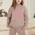 thumbnail image 2 of Girls Outfit Sets Toddler Boy Girl Long Sleeve Cute Print Warm Hoodie Sweatpant Kids Outfits Sweat Suit,2-13Y, 2 of 4