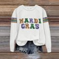 thumbnail image 2 of Chuancc Womens Oversized Sweatshirts,Cozy Sweatshirts for Women Womens Clothes Trendy 2026 Womens Loose Tops Sweatshirts for Leggings Hoodies for Women Mardi Gras Shir White XL, 2 of 9