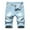 Light Blue, variant on DDAPJ pyju Mens Jean Shorts Personality Rose Print Ripped Frayed Denim Shorts Lightweight Stretch Comfort Jean Shorts