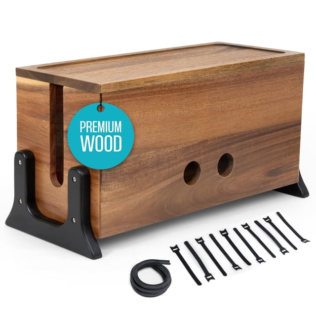 Caja de gestión de cables COREMIND extra grande de madera