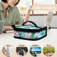 thumbnail image 5 of KUIFORTI Floral Print Lunch Box Reusable Women Laptop Tote Bag Ice Packs Women Lunch Bag Wallet Zipper Purse Easy Clean, 5 of 7