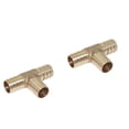 thumbnail image 4 of 5x 2 x Latón Tee Conector T Joiner Barb Accesorios para Tubería Tee Connector para Aire s Tubos Macarena Adaptador de púas de latón, 4 of 7