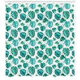 thumbnail image 3 of Ambesonne Green Leaf Shower Curtain, Rainforest Jungle Leaf, 69"Wx75"L, Sea Green White Teal, 3 of 3