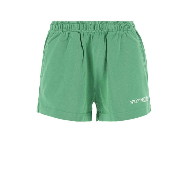 SPORTY RICH Green Cotton Shorts