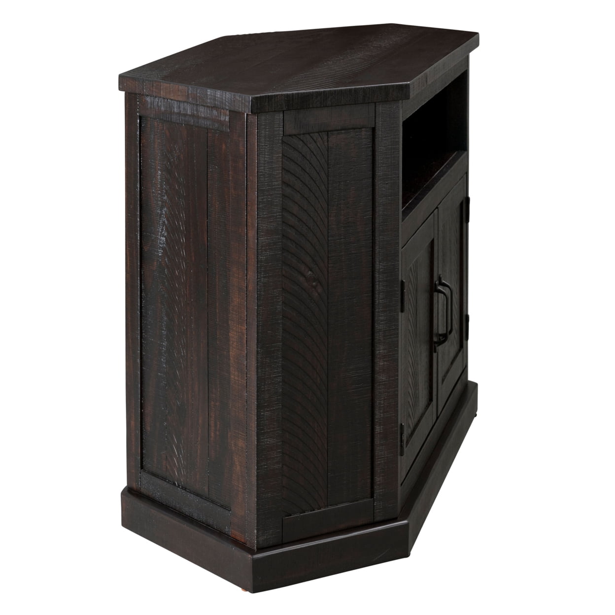 Martin Svensson Home Rustic Corner TV Stand for TVs up to 55", Espresso
