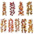 thumbnail image 1 of Gwong Decoración hogareña 1 set Niza mirada de ratán artificial reutilizable flor de seda anti desvanecimiento arce deja falso ratán para decorar Gwong 21078784, 1 of 6