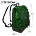 thumbnail image 2 of Sikiie Green Sparkling Women Genuine Leather Backpack Fashion Rucksack Daypack Leather Casual Travel Backpacks for Women, 2 of 4