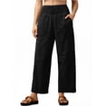 thumbnail image 5 of Elastic High Waist Women Wide Leg Loose Denim Pants Ankle Jeans, 5 of 6