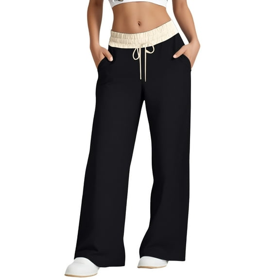 OSOLU Solid Color Women Cozy Mid-Waist Cargo Jeans Stretch Wide Leg Denim Pants With Pockets Trousers Daily Relaxed Fit Breathable Bottoms