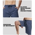 thumbnail image 4 of Men's Stretch Shorts 4-Pocket Casual Classic Summer Beach Shorts Drawstring Slate Blue 32W, 4 of 6