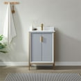 thumbnail image 4 of Vinnova Granada 24" White Faux Stone Top Single Vanity in Paris Gray No Mirror, 4 of 12
