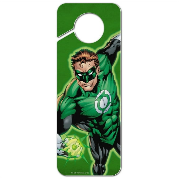 Green Lantern Character Plastic Door Knob Hanger Sign