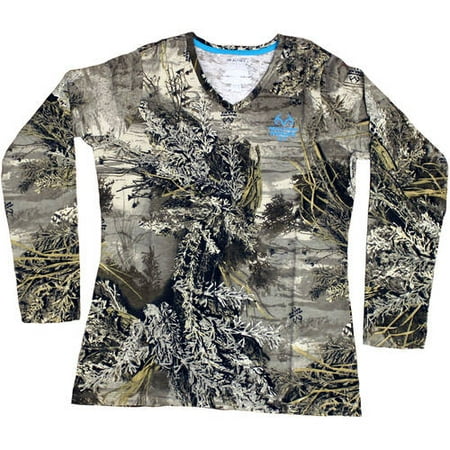 Women's Long Sleeve Camo Tshirt, Max 1XT