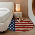thumbnail image 3 of Vintage American Flag 8' Round Area Rug, Retro USA Flag Wooden Washable Non-Slip Large Circle Rugs for Living Room Bedroom, Soft Low Pile Rug Carpet for Dining Room Kitchen Farmhouse, 3 of 9