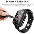 thumbnail image 5 of 2 Pack Case Built in Tempered Glass Screen Protector Compatible with Apple Watch Series 40mm, Hard PC Case Ultra-Thin Bumper Overall Protective Cover- Black, 5 of 5