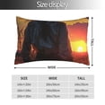thumbnail image 2 of Salouo Sunset Western Cowgirl Pattern Pillow Cases,1PC Pillow Covers with Envelope Closure Decorative Pillow Case for Bed Couch,Pillows Not Included-16"x24", 2 of 6