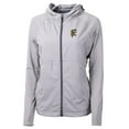 thumbnail image 2 of Women's Cutter & Buck Gray Grambling Tigers Adapt Eco Knit Hybrid Recycled Full-Zip Hoodie, 2 of 3