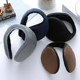 thumbnail image 3 of Guardurnaity Moda novedosa Unisex sólido invierno orejeras mujeres hombres oreja cubierta Protector espesar felpa cálido orejera regalo Calentadores de oídos Negro, 3 of 6