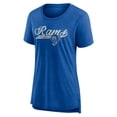 thumbnail image 2 of Women's Fanatics Heather Royal Los Angeles Rams Original Play Tri-Blend T-Shirt, 2 of 3