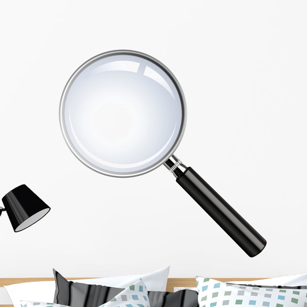 Realistic Vector Magnifying Glass Wall Decal by Wallmonkeys Peel and