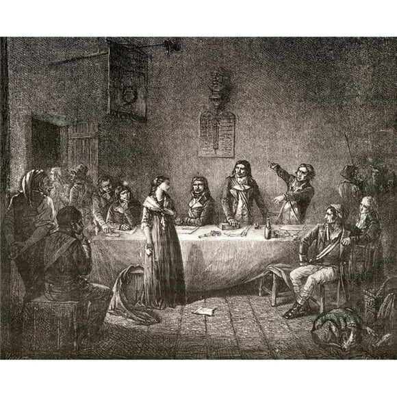 Posterazzi DPI1858087LARGE Aimee Cecile Renault 1774-1794 In Front of The Revolutionary Committee 17 Poster Print, Large - 34 x 26