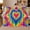 Vibrant Tie-Dye Heart Design Colorful Radiating Swirls, variant on YShenghong Vibrant Radial Rainbow Tie Dye Explosion Printed Flannel Blanket
