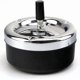 thumbnail image 1 of Bull Brand Round Push Down Black Metal Spinning Ashtray, 9cm (7022), 1 of 3