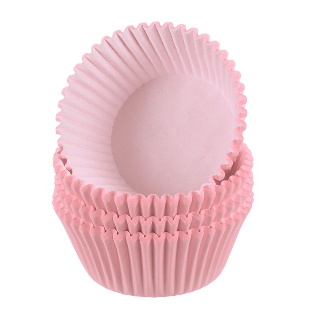 Uxcell Forros para Cupcakes Tazas de Cupcake Tamaño Estándar Forros para Muffins Papeles para Hornear Recubrimientos a Prueba de Grasa Rosa