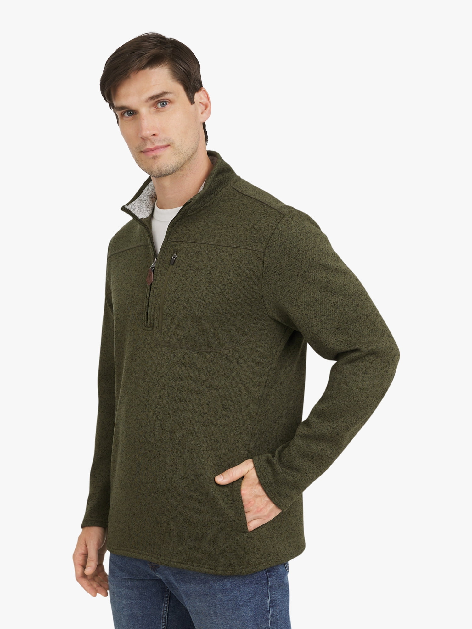 Chaps Men's & Big Men's Quarter Zip Fleece Sweater, Sizes S-3XL