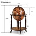 thumbnail image 3 of Yardi Yard 16th Century Italian Wine Cabinet with Wheels, Globe Wine Bar Stand, 16th Century Italian Replica: Elegant Liquor Display, 3 of 7