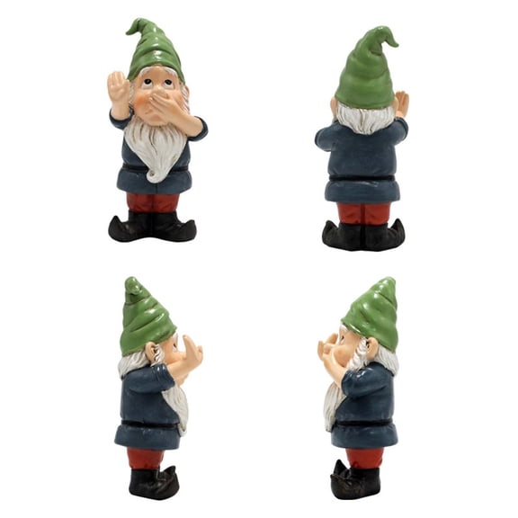 Dwarf Garden Decor, Cute Resin Flower Pot Ornament, Outdoor Lawn Decoration, Small Gnome Statue For Garden, Yard, Patio And Home Decor, 4X3X3In 0.3Lb