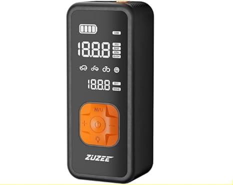 Tire Inflator Portable Air Compressor - 4X Faster Inflation, 150PSI Air Pump for Car Tires with Digital Pressure Gauge/LED Light, 20000mAh Portable Tire Inflator for Car, Moto, Bike, Ball, etc